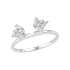 14kt White Gold Baguette Diamond Solitaire Enhancer Ring Guard - Elegant Brilliance Collection - Splendid Jewellery