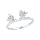 14kt White Gold Baguette Diamond Solitaire Enhancer Ring Guard - Elegant Brilliance Collection - Splendid Jewellery