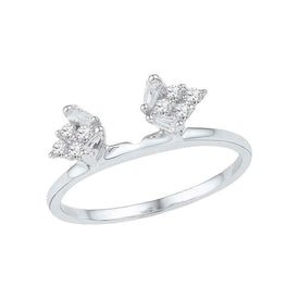 14kt White Gold Baguette Diamond Solitaire Enhancer Ring Guard - Elegant Brilliance Collection - Splendid Jewellery