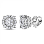 14kt White Gold Circle of Brilliance Diamond Earrings - Splendid Jewellery