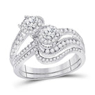 14kt White Gold Diamond Bliss Wedding Ring Band Set - Splendid Jewellery