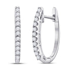 14kt White Gold Diamond Brilliance Hoop Earrings - Splendid Jewellery