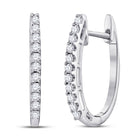 14kt White Gold Diamond Brilliance Hoop Earrings - Splendid Jewellery