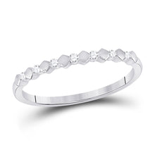 Load image into Gallery viewer, 14kt White Gold Diamond Brilliance Stackable Band Ring: A Captivating Accessory for Every Occasion - Splendid Jewellery