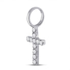 14kt White Gold Diamond Cross Pendant: A Radiant Symbol of Elegance and Grace - Splendid Jewellery