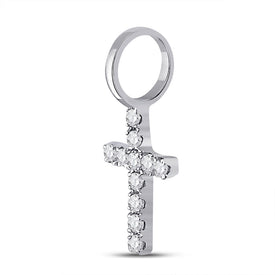 14kt White Gold Diamond Cross Pendant: A Radiant Symbol of Elegance and Grace - Splendid Jewellery
