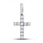 14kt White Gold Diamond Cross Pendant: A Radiant Symbol of Elegance and Grace - Splendid Jewellery