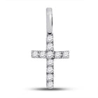 14kt White Gold Diamond Cross Pendant: A Radiant Symbol of Elegance and Grace - Splendid Jewellery