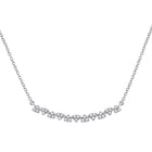 14kt White Gold Diamond Curved Bar Necklace: A Mesmerizing Masterpiece of Elegance and Brilliance - Splendid Jewellery