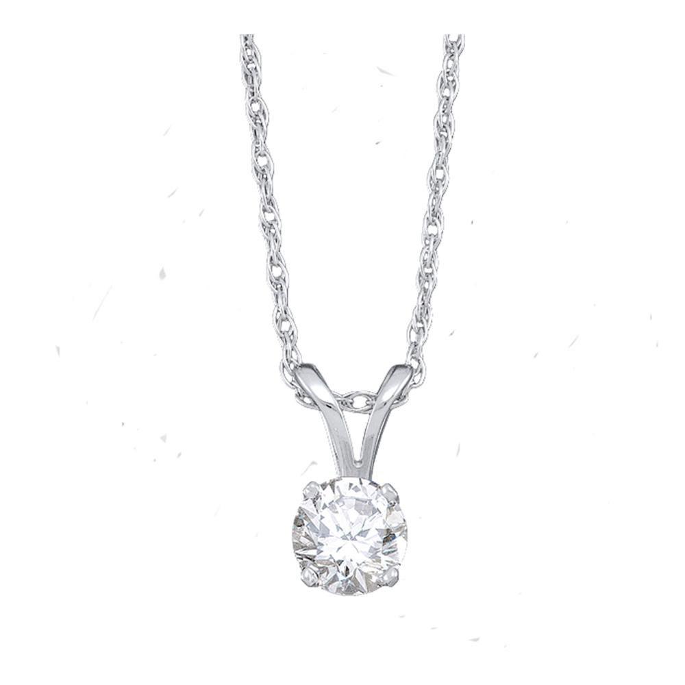 14kt White Gold Diamond Elegance Pendant - Splendid Jewellery