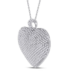 14kt White Gold Diamond Heart & Love Symbol Pendant - A Mesmerizing Declaration of Love - Splendid Jewellery