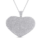 14kt White Gold Diamond Heart of Devotion Pendant | Splendid Jewellery - Splendid Jewellery