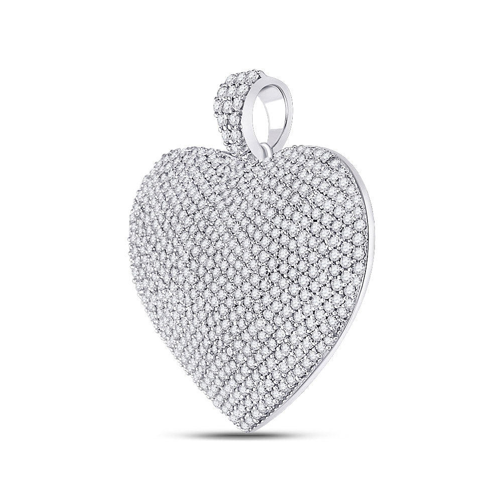 14kt White Gold Diamond Heart of Devotion Pendant | Splendid Jewellery - Splendid Jewellery