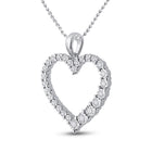 14kt White Gold Diamond Heart Pendant: A Symbol of Eternal Love - Splendid Jewellery