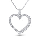 14kt White Gold Diamond Heart Pendant: A Symbol of Eternal Love - Splendid Jewellery