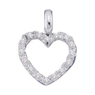 14kt White Gold Diamond Heart Pendant - A Symbol of Eternal Love - Splendid Jewellery