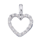 14kt White Gold Diamond Heart Pendant - A Symbol of Eternal Love - Splendid Jewellery