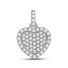 14kt White Gold Diamond Heart Pendant - A Symbol of Eternal Love and Brilliance - Splendid Jewellery
