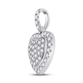 14kt White Gold Diamond Heart Pendant - A Symbol of Eternal Love and Brilliance - Splendid Jewellery