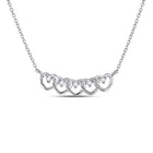 14kt White Gold Diamond Heart Pendant Necklace - Timeless Elegance - Splendid Jewellery
