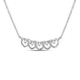 14kt White Gold Diamond Heart Pendant Necklace - Timeless Elegance - Splendid Jewellery