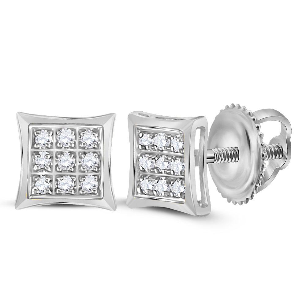14kt White Gold Diamond Kite Cluster Earrings: A Mesmerizing Sparkle of Elegance - Splendid Jewellery