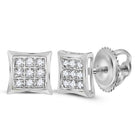 14kt White Gold Diamond Kite Cluster Earrings: A Mesmerizing Sparkle of Elegance - Splendid Jewellery