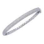 14kt White Gold Diamond Pave Bangle Bracelet - 2 Carat Total Weight - Splendid Jewellery