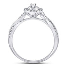14kt White Gold Diamond Teardrop Cluster Bridal Wedding Ring - A Timeless Treasure - Splendid Jewellery