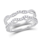 14kt White Gold Diamond Wrap Ring Guard Enhancer - Eternal Sparkle - Splendid Jewellery