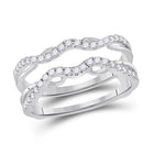 14kt White Gold Diamond Wrap Ring Guard Enhancer - Eternal Sparkle - Splendid Jewellery