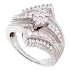 14kt White Gold Enchanting Diamond Cluster Bridal Wedding Ring - Splendid Jewellery - Splendid Jewellery