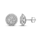 14kt White Gold Floral Brilliance Diamond Earrings - Splendid Jewellery