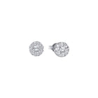 14kt White Gold Floral Brilliance Diamond Stud Earrings - Splendid Jewellery