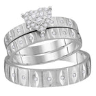 14kt White Gold Heart - Shaped Diamond Wedding Set - A Timeless Union of Love - Splendid Jewellery