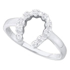 14kt White Gold Lucky Diamond Horseshoe Ring - A Symbol of Fortune and Elegance - Splendid Jewellery
