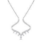 14kt White Gold Modern - V Diamond Pendant Necklace | Splendid Jewellery - Splendid Jewellery
