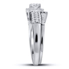 14kt White Gold Princess Diamond Wedding Ring Band Set - A Captivating Celebration of Love and Elegance - Splendid Jewellery