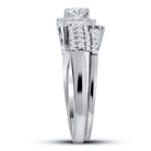 14kt White Gold Princess Diamond Wedding Ring Band Set - A Captivating Celebration of Love and Elegance - Splendid Jewellery