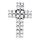 14kt White Gold Radiant Diamond Cross Pendant - Splendid Jewellery