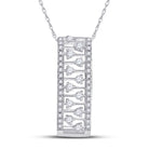 14kt White Gold Radiant Diamond Pendant Necklace - Splendid Jewellery