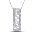 14kt White Gold Radiant Diamond Pendant Necklace - Splendid Jewellery