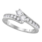 14kt White Gold Radiant Love Diamond Wedding Ring - Splendid Jewellery