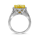 14kt White Gold Radiant Sunburst Diamond Bridal Wedding Engagement Ring - Splendid Jewellery