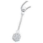 14kt White Gold Rope Flower Diamond Cluster Pendant - Splendid Jewellery
