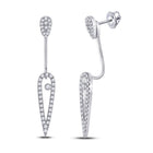 14kt White Gold Sparkling Diamond Fashion Earrings - Radiant Glamour - Splendid Jewellery