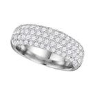 14kt White Gold Sparkling Diamond Pave Composite Band Ring - 1 - 5/8 Cttw - Splendid Jewellery