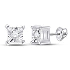 14kt White Gold Sparkling Diamond Solitaire Earrings - Splendid Jewellery
