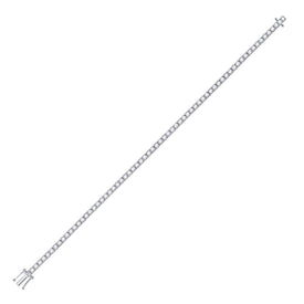 14kt White Gold Sparkling Diamond Tennis Bracelet - 3 Carat Total Weight - Splendid Jewellery