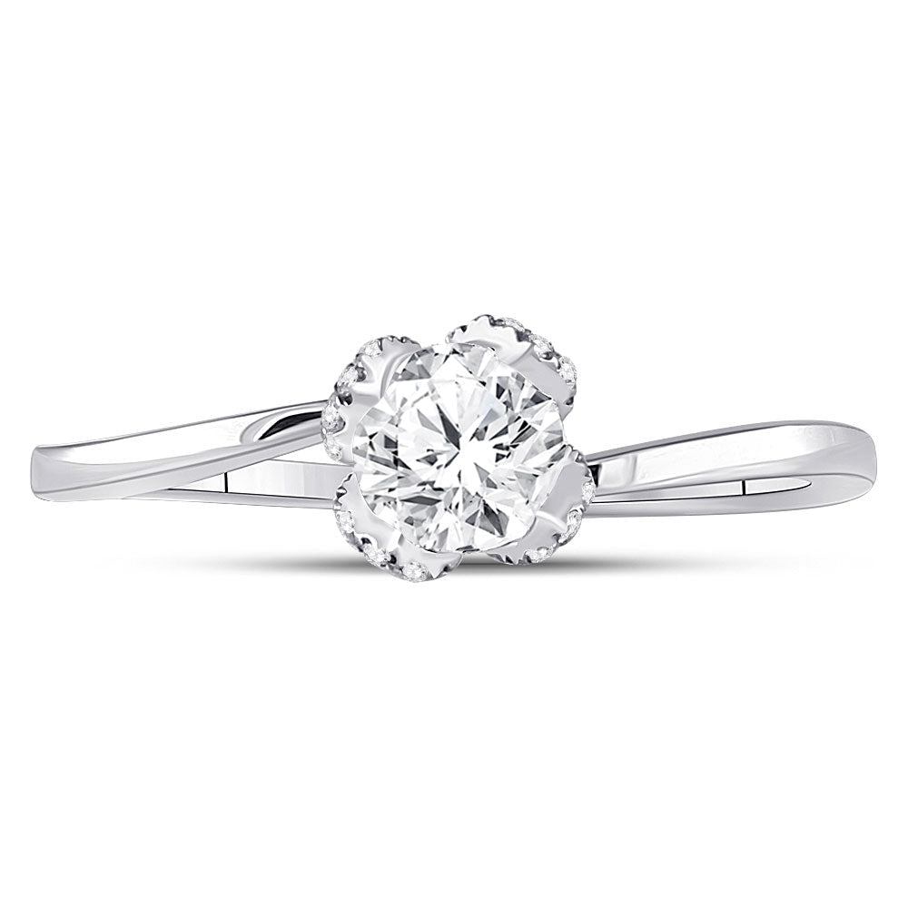 14kt White Gold Timeless Brilliance Diamond Solitaire Bridal Wedding Engagement Ring - Splendid Jewellery